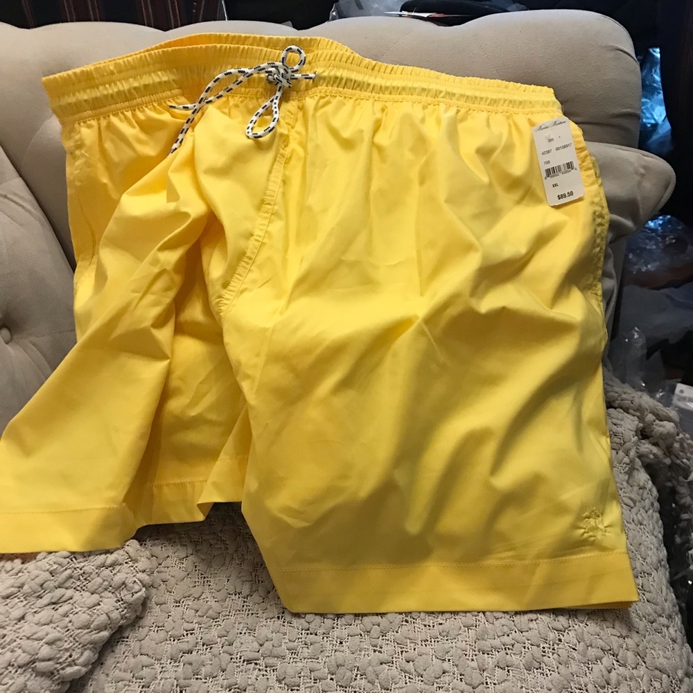 Brooks Brothers swim trunks